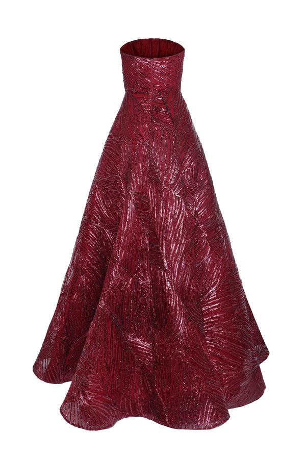 Naeem Khan Raffia Strapless Gown