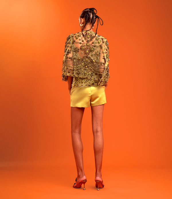 Naeem Khan SATIN SHORTS