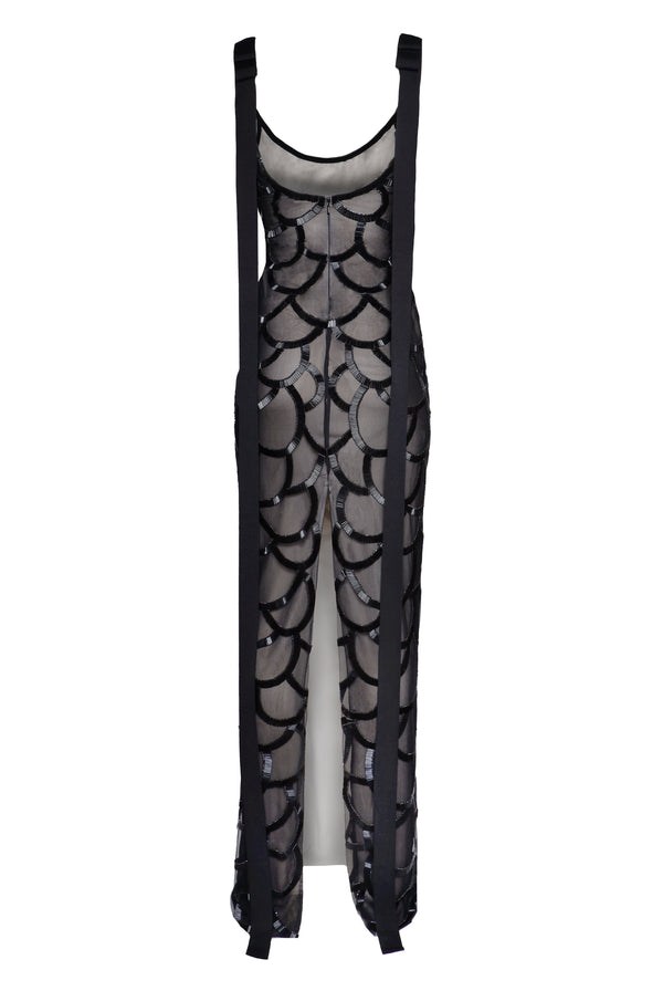 Naeem Khan SCOOP NECK SLIP GOWN