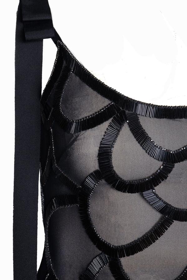 Naeem Khan SCOOP NECK SLIP GOWN