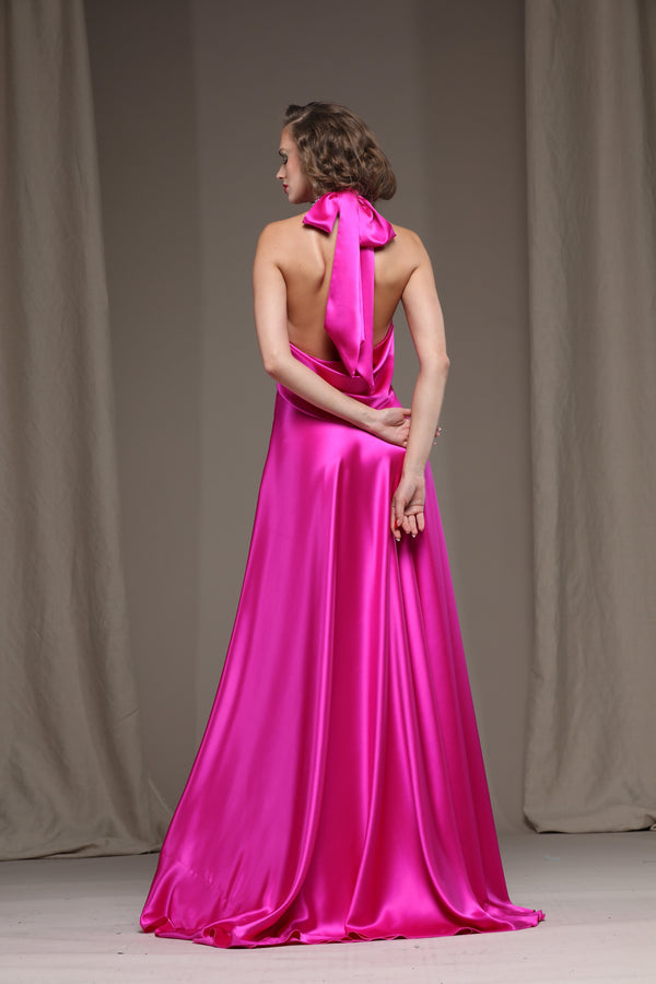 Naeem Khan Silk Halter Gown