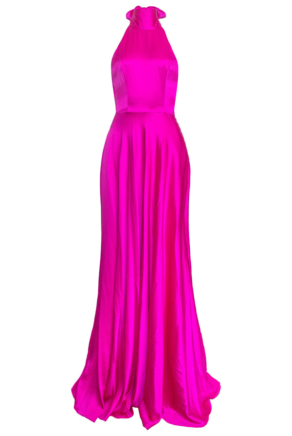 Naeem Khan Silk Halter Gown