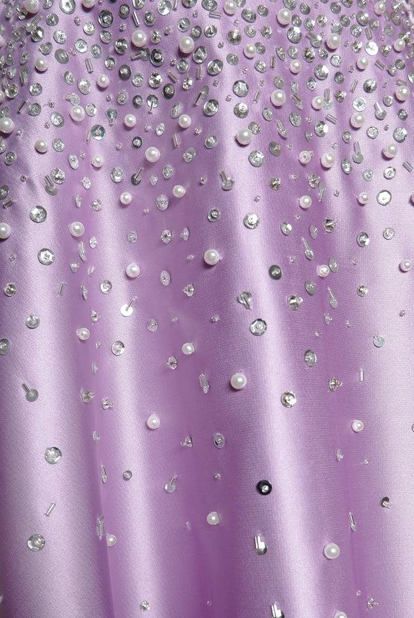 Naeem Khan PEARL EMBELLISHED OFF-THE- SHOULDER BALLGOWN