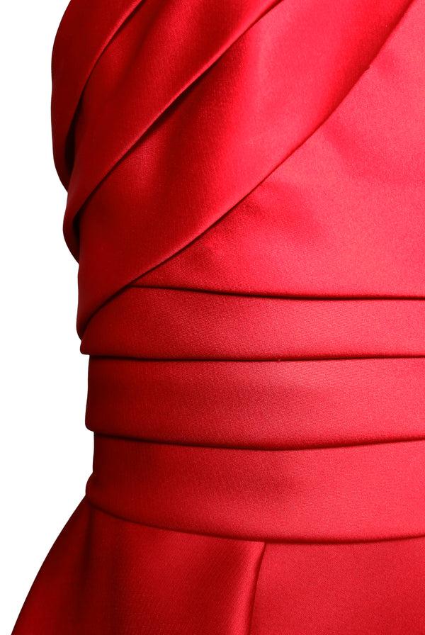 Naeem Khan STRAPLESS DRAPED BODICE OVERSKIRT BALLGOWN