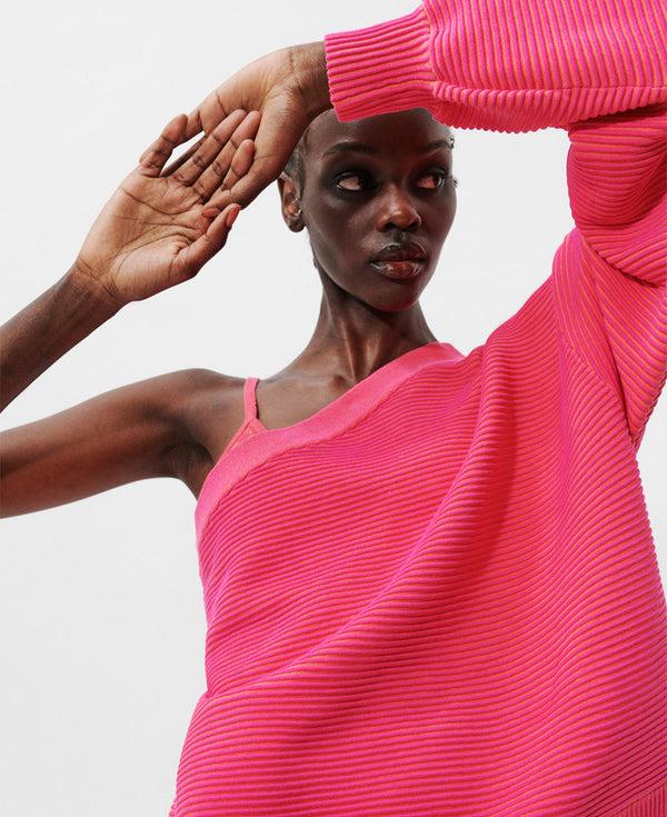 Nagnata ASYM SWEATER HOT PINK | NEON PINK