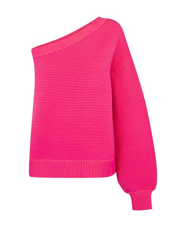 nagnata ASYM SWEATER HOT PINK | NEON PINK