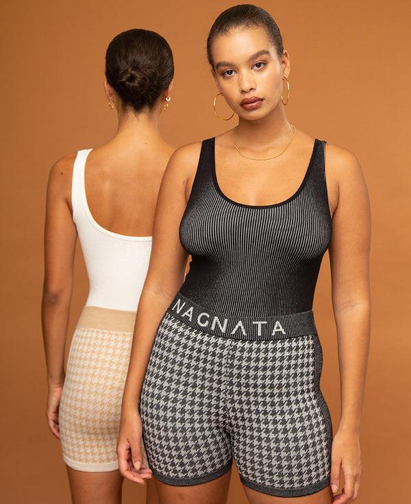 Nagnata AVIKA RIB TANK BLACK | CREAM