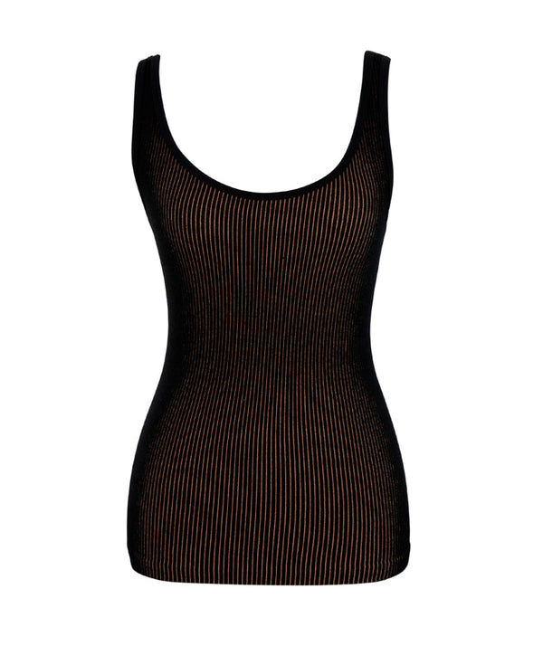 nagnata AVIKA RIB TANK BLACK | NUDE