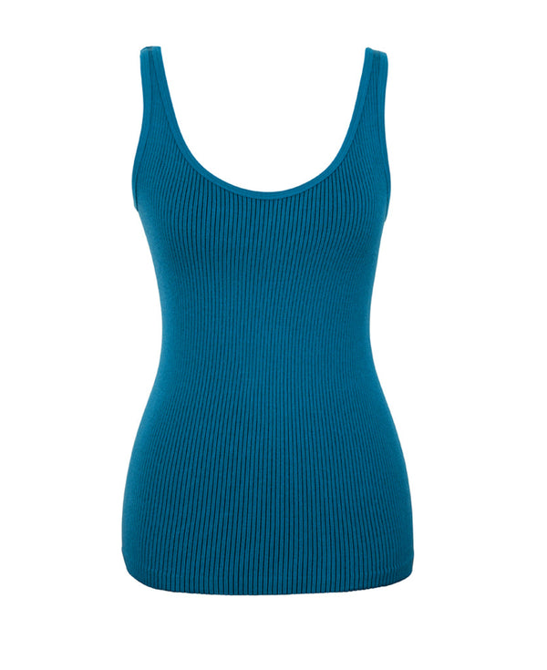 nagnata AVIKA RIB TANK TEAL | BLACK