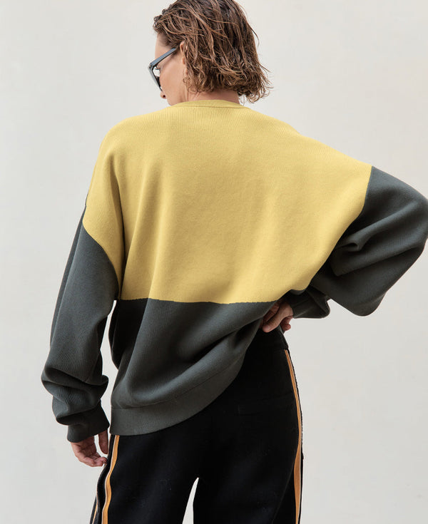 Nagnata BALANCED CREW NECK FOREST | CHARTREUSE