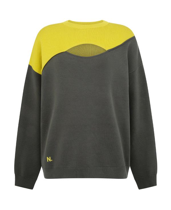 nagnata BALANCED CREW NECK FOREST | CHARTREUSE