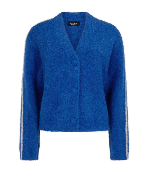 nagnata BRUSHED ALPACA CARDIGAN LAPIS
