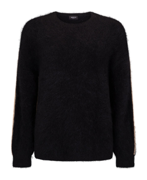 nagnata BRUSHED ALPACA SWEATER BLACK