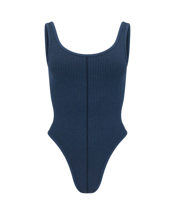 nagnata CLASSIC WOOL BODYSUIT DENIM