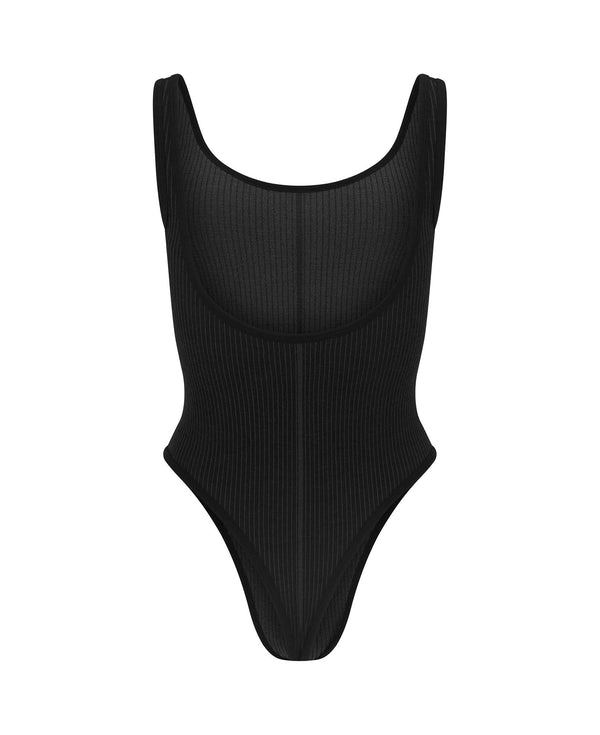 Nagnata CLASSIC WOOL BODYSUIT OBSIDIAN