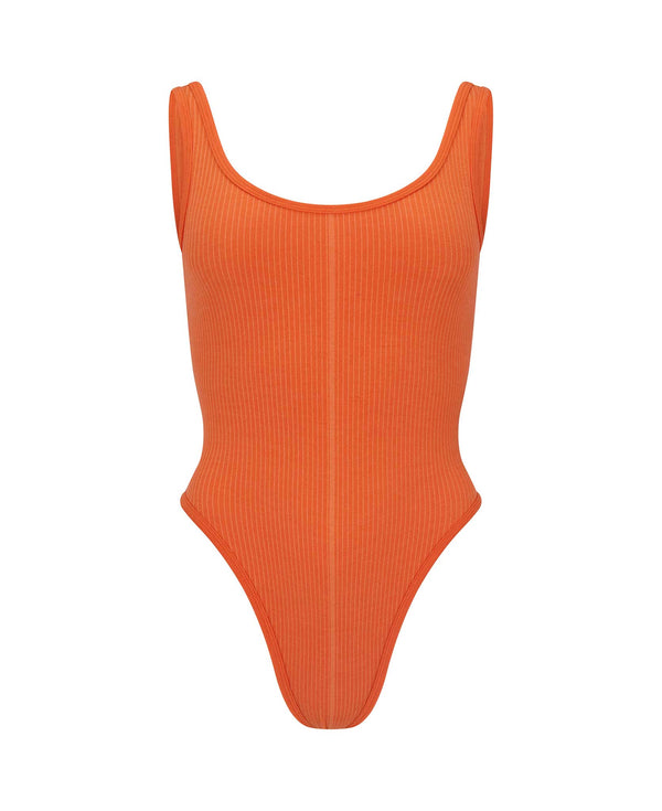 nagnata CLASSIC WOOL BODYSUIT PAPAYA