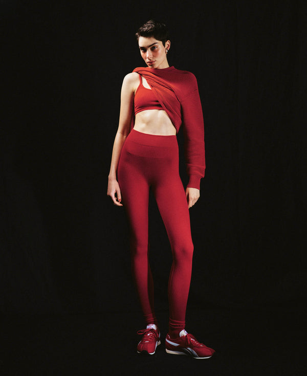 Nagnata CLASSIC WOOL RIB LEGGING CRIMSON