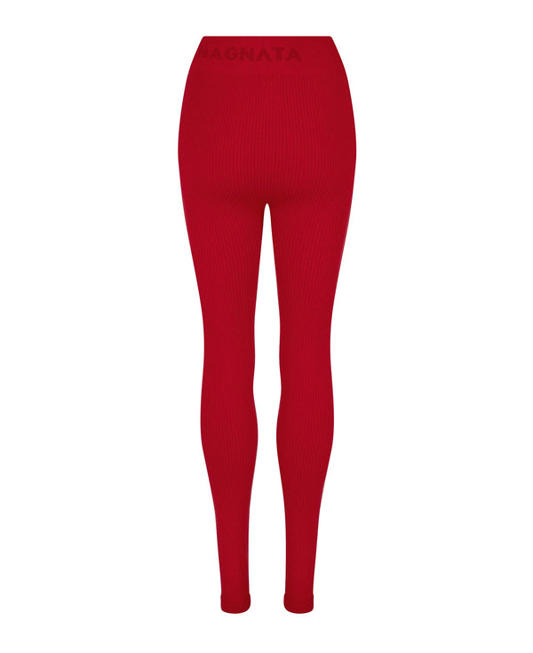 Nagnata CLASSIC WOOL RIB LEGGING CRIMSON