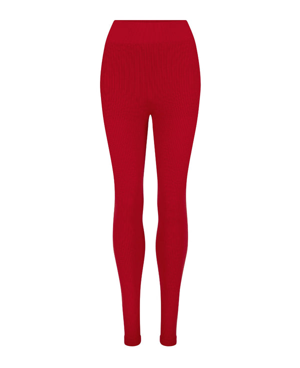 nagnata CLASSIC WOOL RIB LEGGING CRIMSON