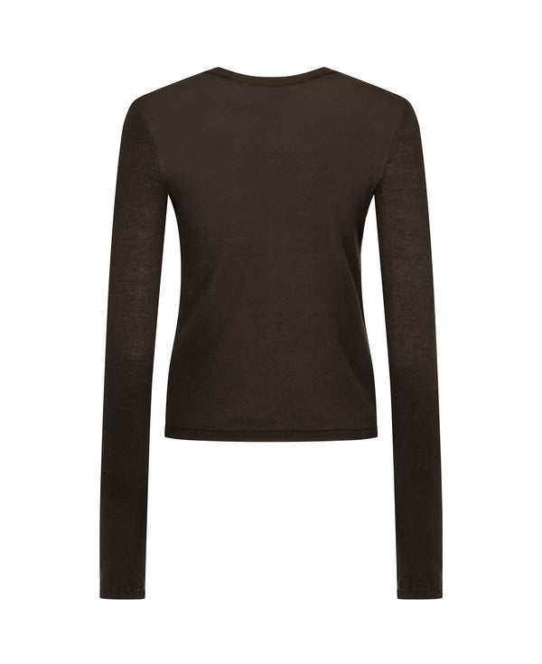 Nagnata ESSENTIALS LONG SLEEVE TOP CHOCOLATE