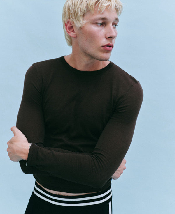 Nagnata ESSENTIALS LONG SLEEVE TOP CHOCOLATE