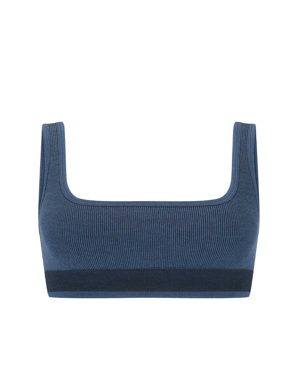 nagnata FINE RIB WOOL BRALET DENIM