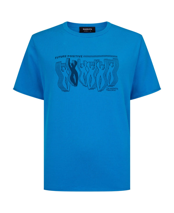 nagnata FUTURE POSITIVE ORGANIC TEE ULTRAMARINE