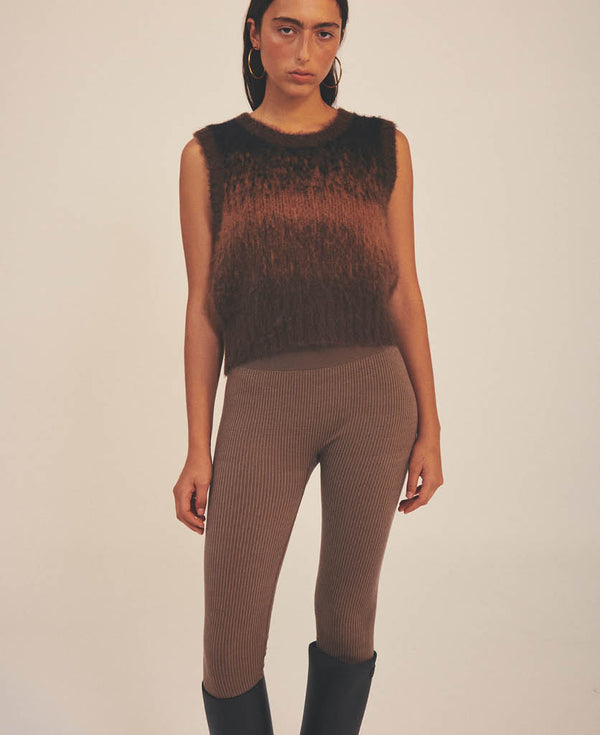 Nagnata GRADIENT ALPACA WOOL VEST BRONZITE