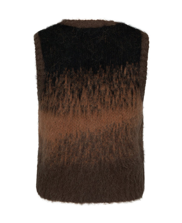 Nagnata GRADIENT ALPACA WOOL VEST BRONZITE