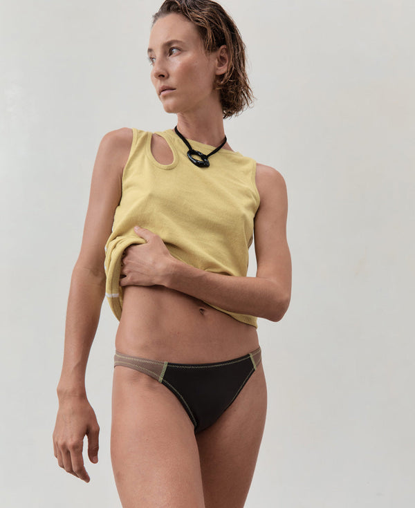 Nagnata HIGHLIGHTER TANK CHARTREUSE | CREAM