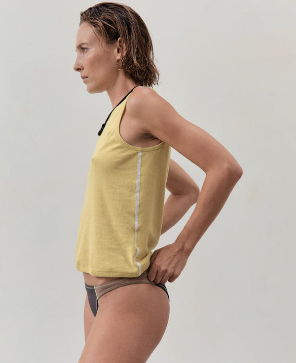 Nagnata HIGHLIGHTER TANK CHARTREUSE | CREAM