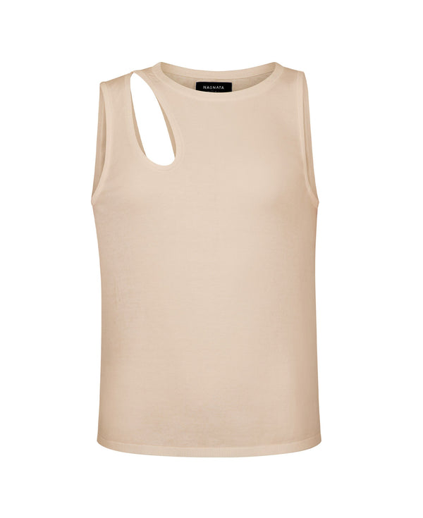 nagnata HIGHLIGHTER TANK SANDSTONE | CHARTREUSE