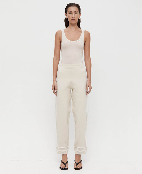 Nagnata ORGANIC MOTLEY TRACK PANT BONE WHITE