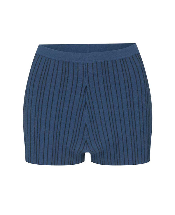 nagnata PATTY PINSTRIPE WOOL SHORT DENIM