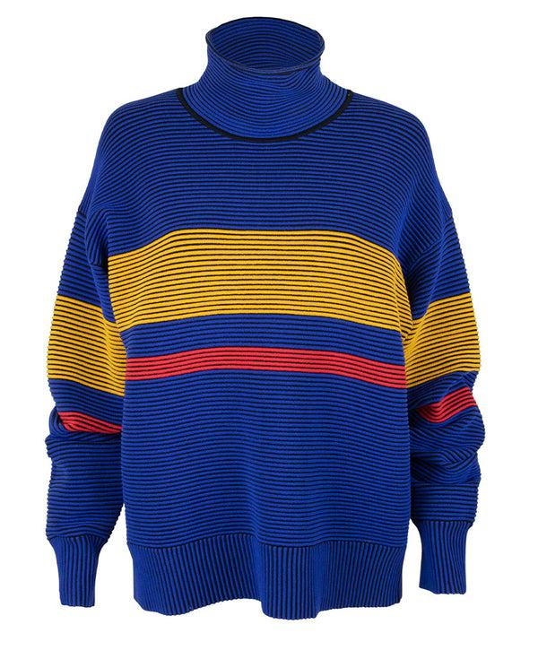 nagnata RETRO RIB SWEATER BLUE | TURMERIC