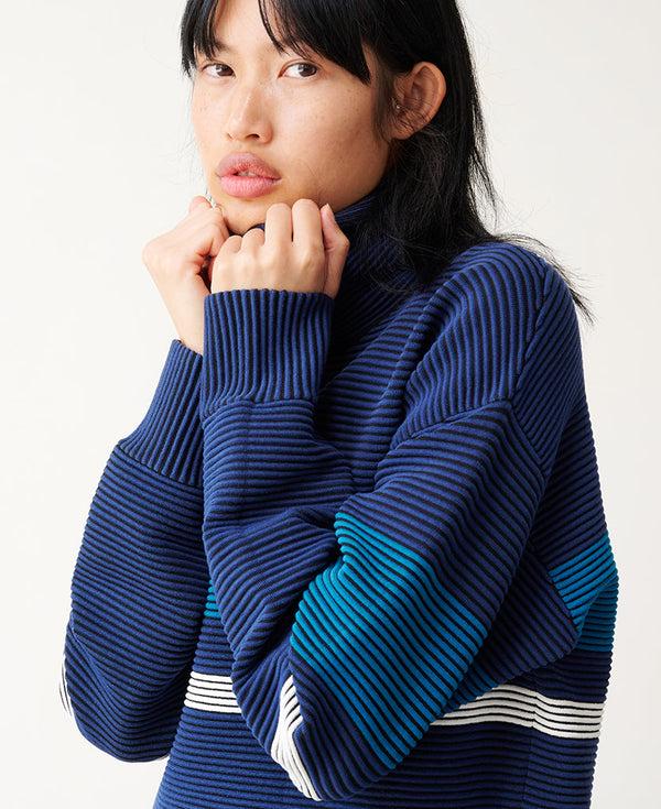 Nagnata RETRO RIB SWEATER NAVY | TEAL