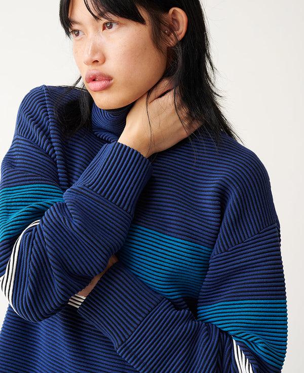 Nagnata RETRO RIB SWEATER NAVY | TEAL