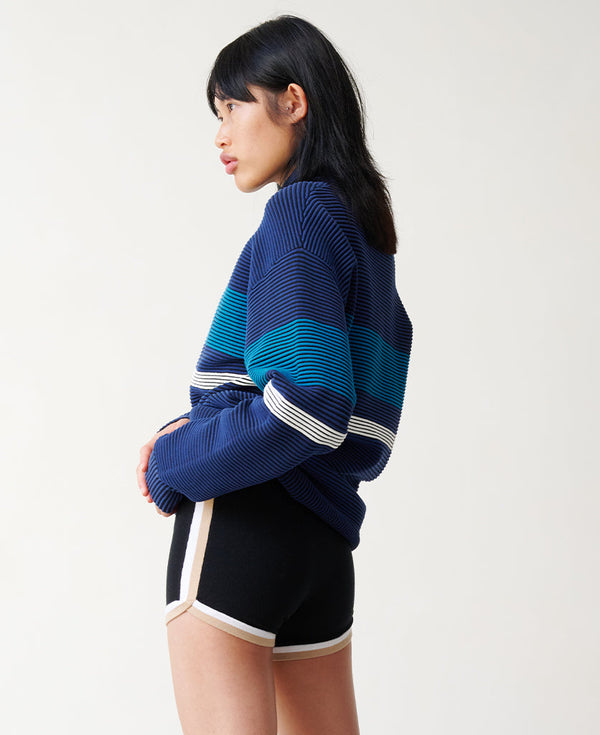 Nagnata RETRO RIB SWEATER NAVY | TEAL