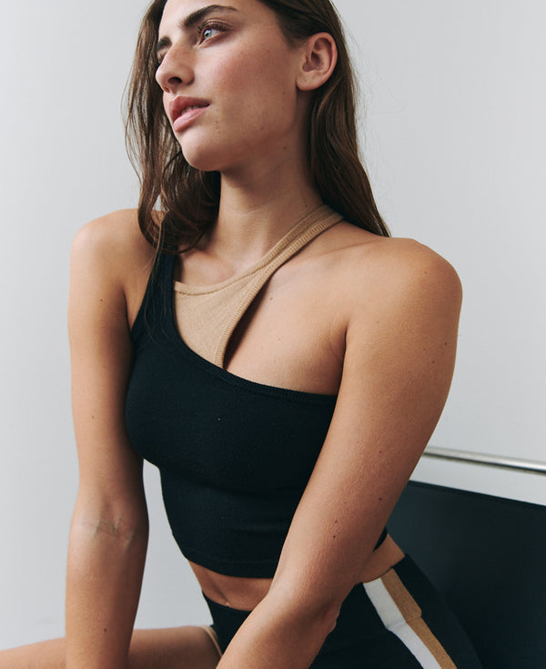 Nagnata RETRO TANK BLACK | SANDSTONE