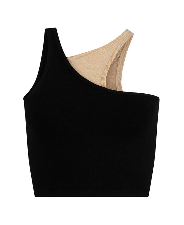 nagnata RETRO TANK BLACK | SANDSTONE