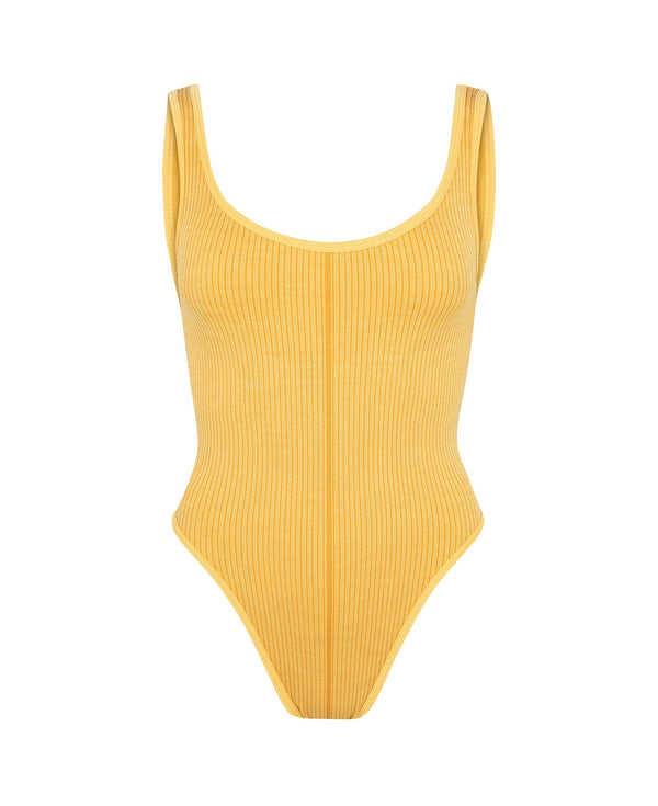 nagnata RIB BODYSUIT SUMMER | TURMERIC