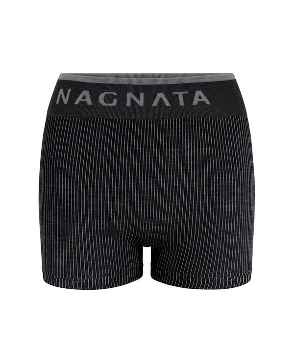 nagnata RIB MINI SHORT BLACK | CHARCOAL