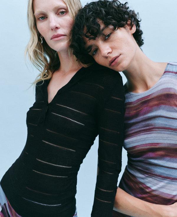 Nagnata SEDA SILK LONG SLEEVE TOP BLACK