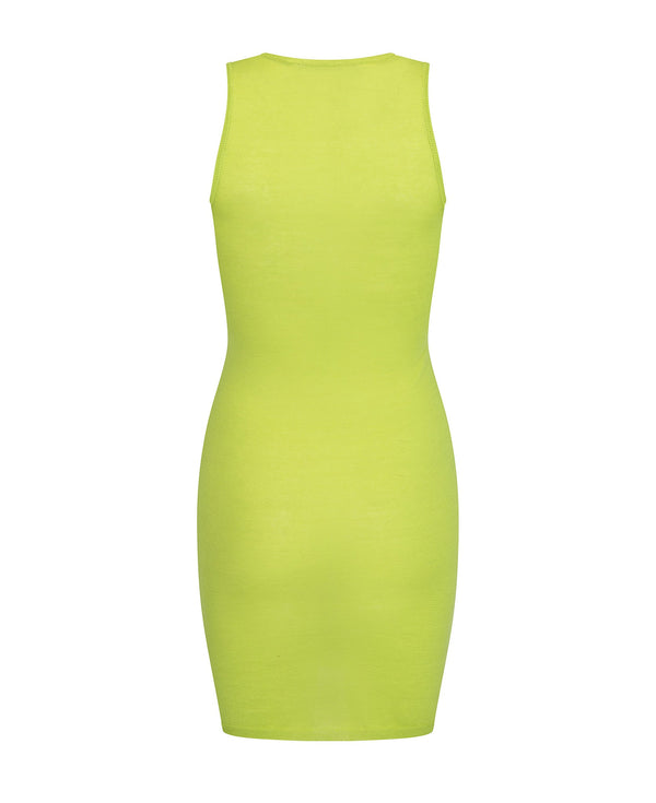 Nagnata SHEER ESSENTIALS SLIP DRESS LIME