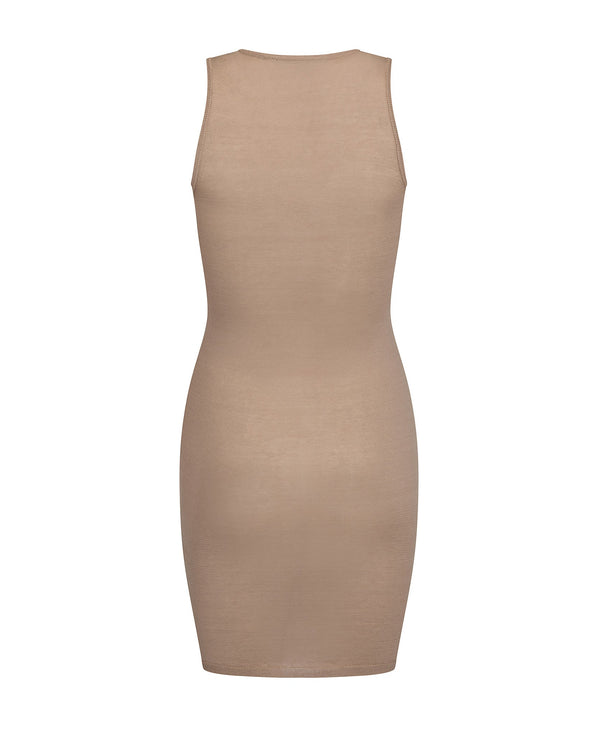 Nagnata SHEER ESSENTIALS SLIP DRESS NATURAL