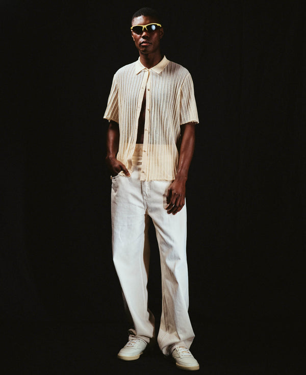 Nagnata SHEER PINTUCK SHIRT BONE WHITE