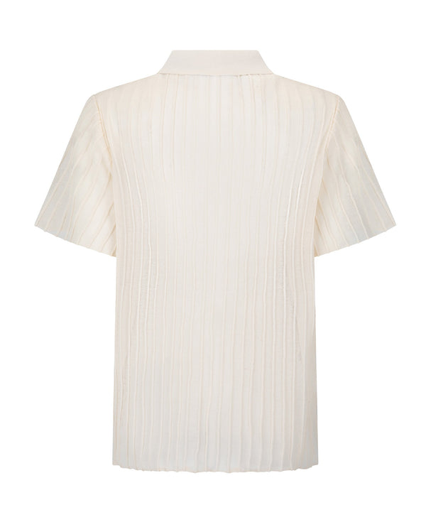 Nagnata SHEER PINTUCK SHIRT BONE WHITE