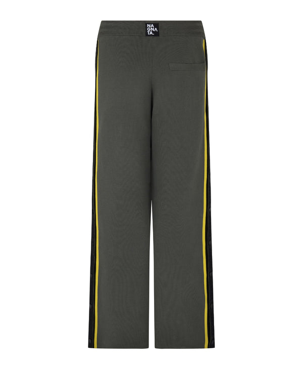 Nagnata SIDE-SNAP TRACK PANT FOREST | CHARTREUSE