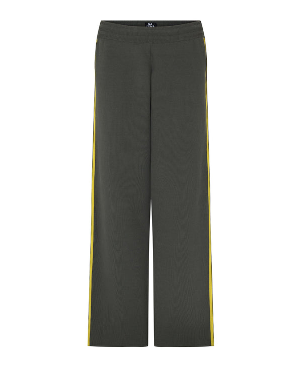 nagnata SIDE-SNAP TRACK PANT FOREST | CHARTREUSE