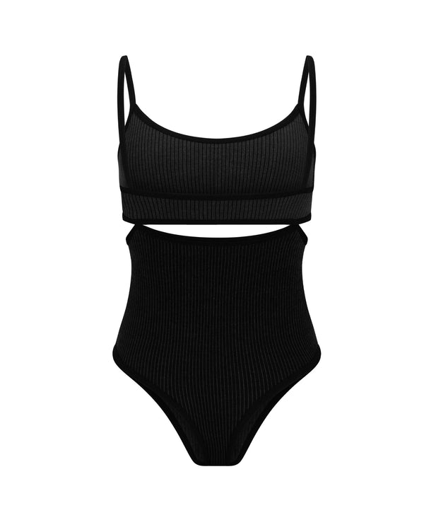 Nagnata SPLICE BODYSUIT BLACK | DARK CHARCOAL